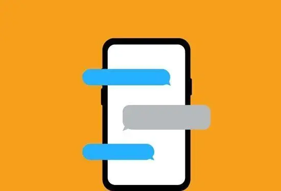 Disposable number for temporary messages Phone screen with chat bubbles symbolizing disposable message use