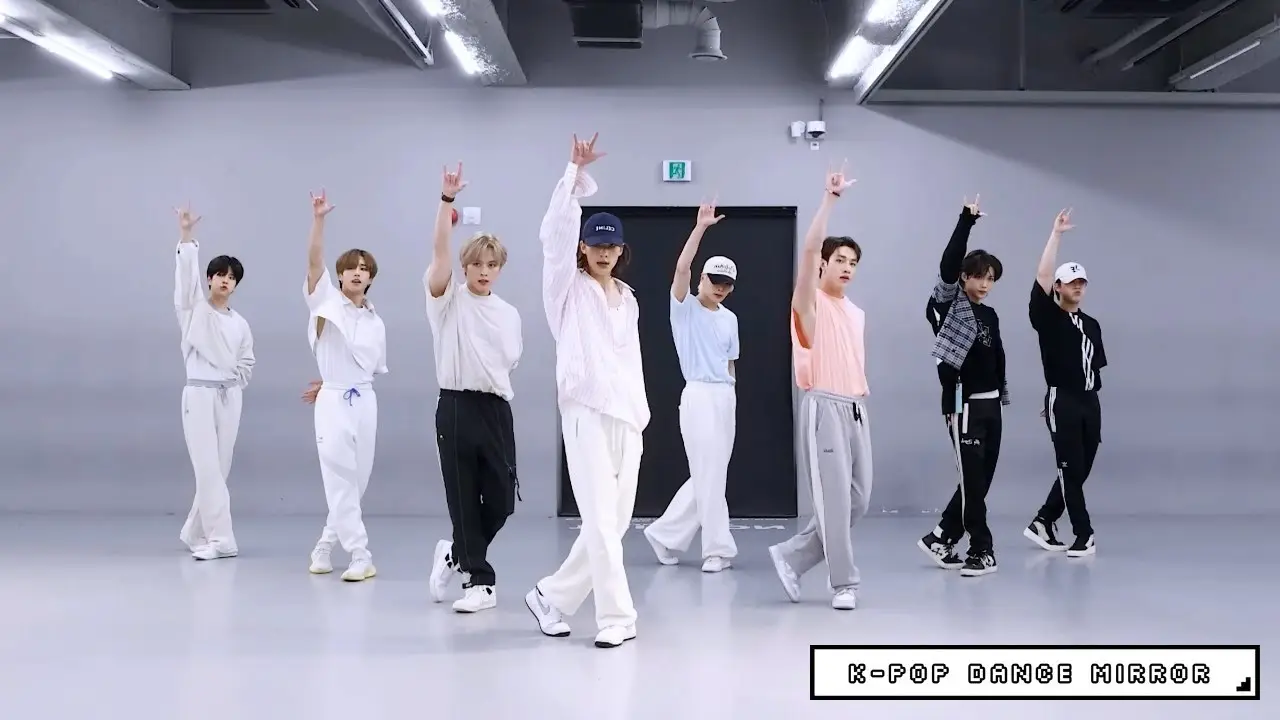 Synchronized K-Pop dance in mirror style