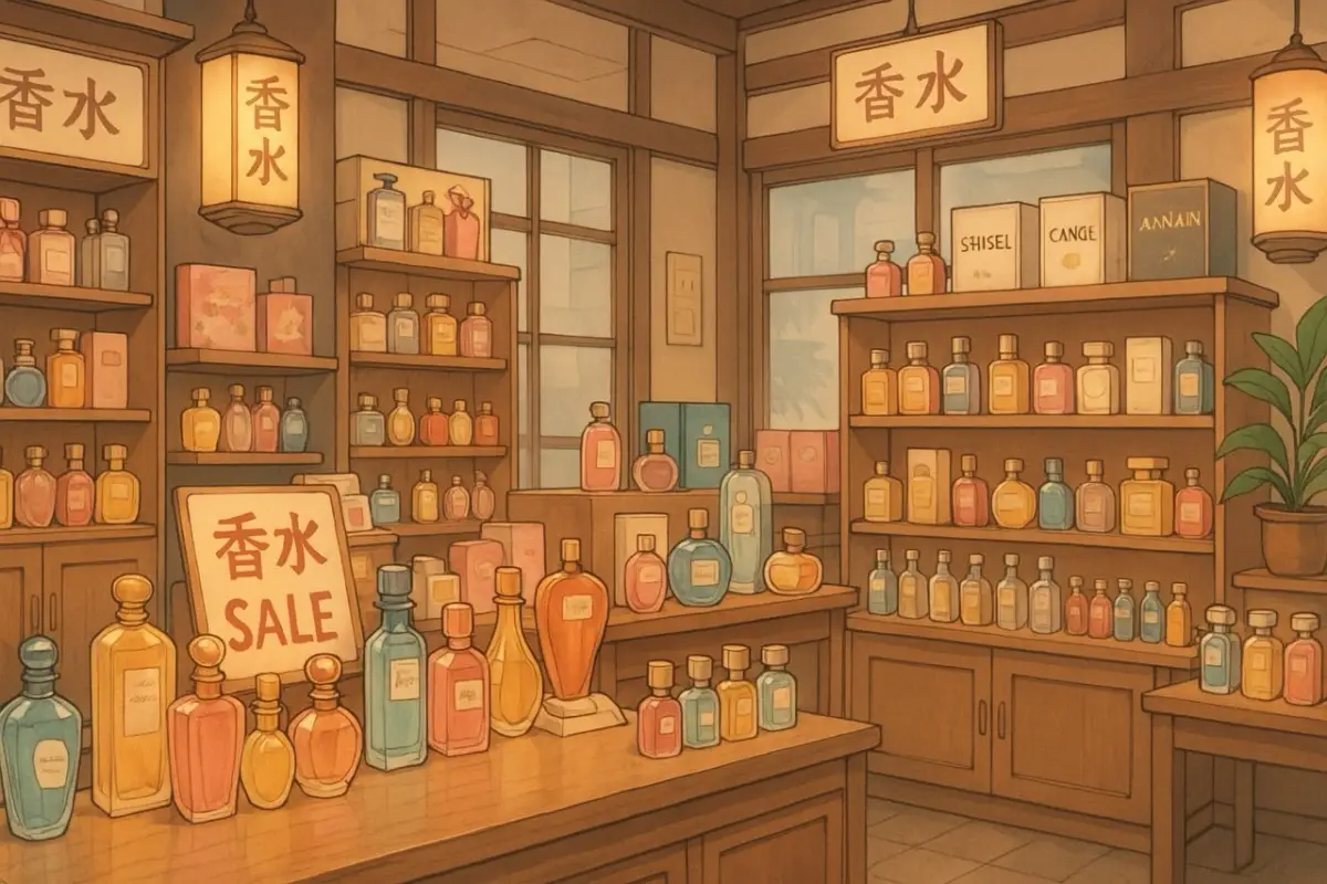 Perfume em destaque usado para ilustrar fragrâncias marcantes e presentes no mercado