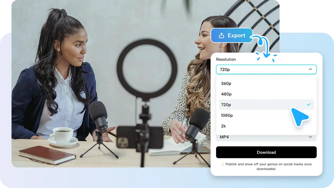 Tela genérica de conversor de vídeo online mostrando opções de formato de saída