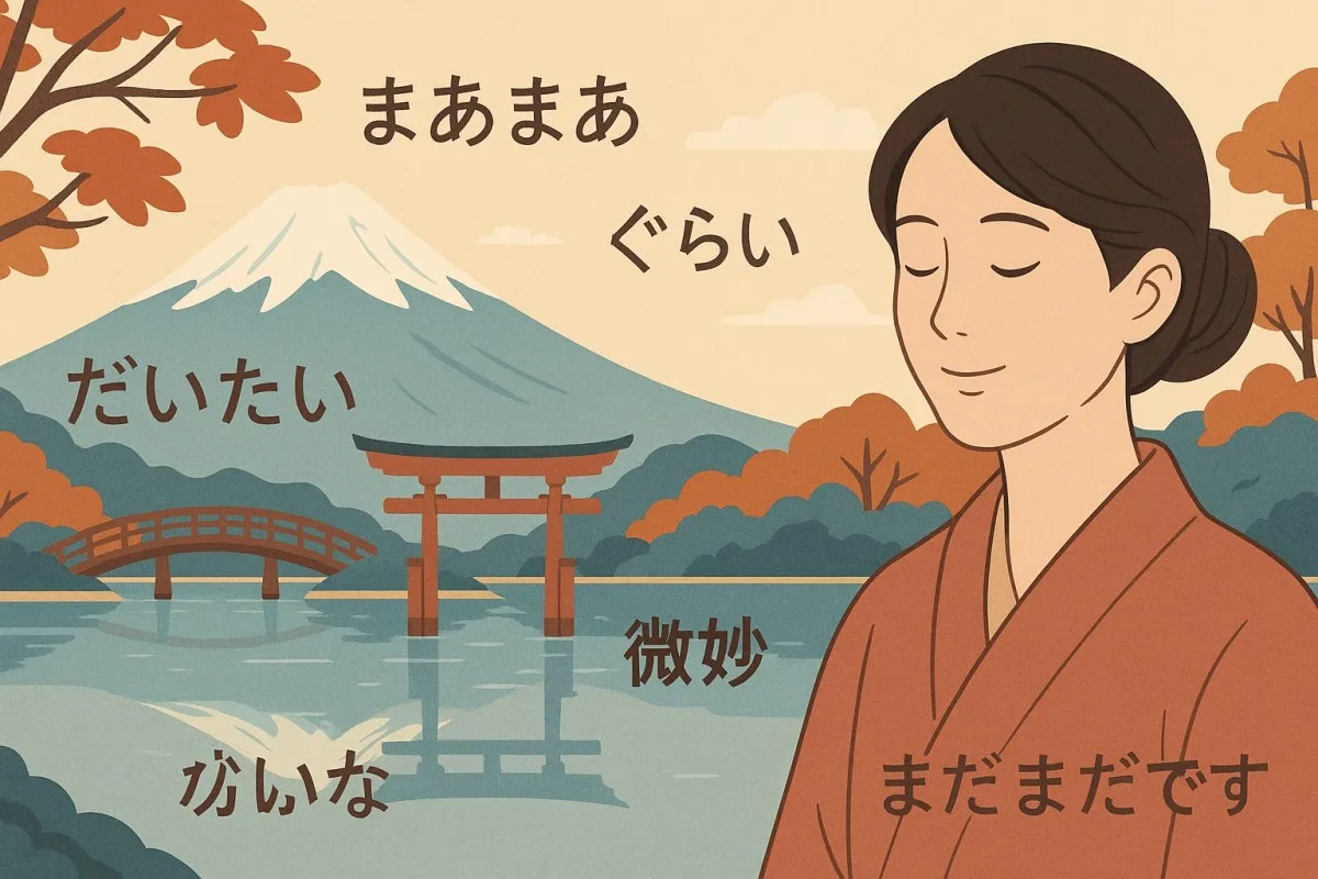 Como dizer "mais ou menos" em japonês?