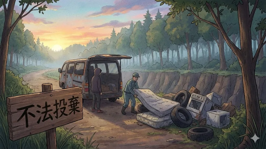 Lixo separado em sacos adequados para coleta rural japonesa